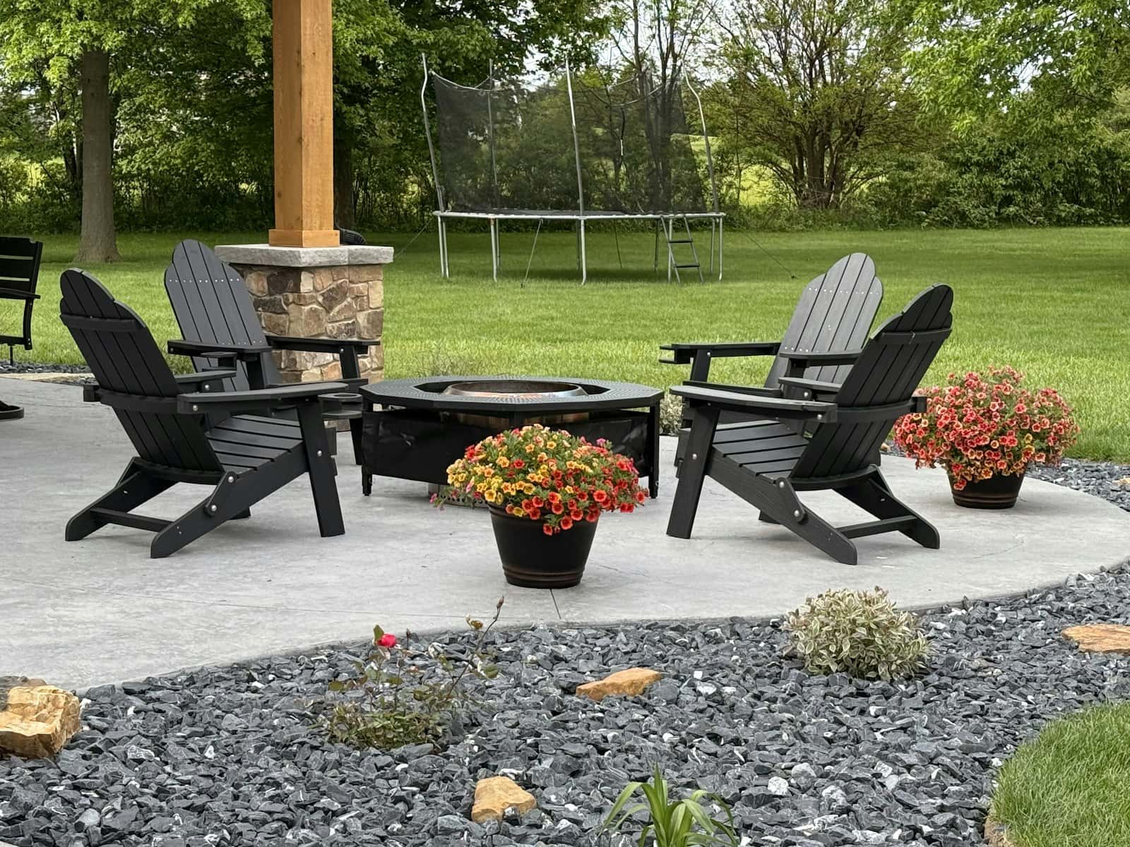 Finished backyard patio